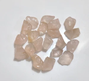High Quality Rose Quartz Raw 20 Piece Size 12-15 MM Rose Quartz Gemstone Jewelry - Picture 1 of 6