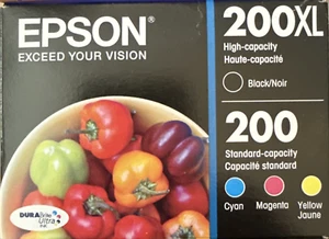 Cartuchos de tinta Epson 200xl negro cian magenta amarillo Combo 4pk Exp.06/2023 NUEVO - Imagen 1 de 3