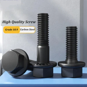 M6-M16 Hex Serrated Flange Bolts 10.9 Grade Carbon Steel Screws Half Full Thread - Picture 1 of 53