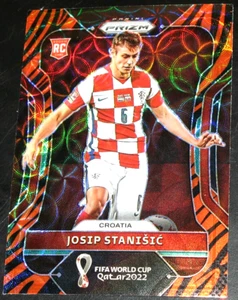 2022 Prizm World Cup Josip Stanisic Choice Tiger Stripe Prizm RC SSP #58 - Picture 1 of 3