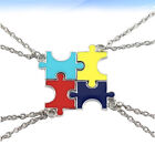 TENDYCOCO Puzzle Necklace Set for 4 Friends & Family
