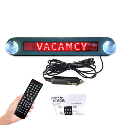 Car LED Programmable Message Sign Scrolling Display Board with Remote Control - Image 1 of 4