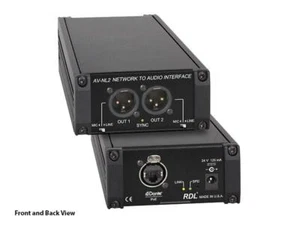 RDL AV-NL2 2 Dante network audio channels to 2 balanced audio outputs Converter - Picture 1 of 1