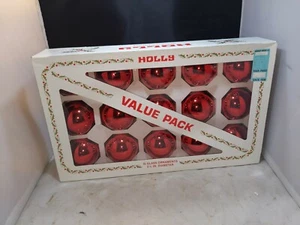 HOLLY 15 GLASS ORNAMENTS 2.2 5 INCHES IN DIAMETER - Picture 1 of 6