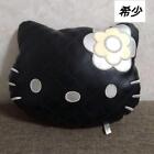 SANRIO Hello Kitty Quilted Cushion Face Die-cut Black Rare Kawaii F/S from Japan