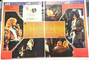 LED ZEPPELIN EN VIVO/REVISTA 1988 PINUP PLEGABLE CENTRAL RECORTE (1) - Imagen 1 de 1