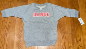 OSHKOSH B'GOSH: Girl's Gray Sweatshirt w/ "DANCE", Size 6X - Picture 1 of 5
