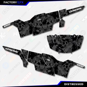Black Distressed Graphics kit fits Polaris General 4 Door 16-23 - Bild 1 von 2