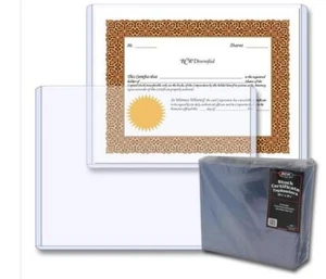 Menge 5 Lagerzertifikat starr Kunststoff Topload Halter Folien Schutz - Bild 1 von 2