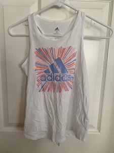 adidas Sleeveless Tank Top Girls M White Swing Style Pullover - Picture 1 of 6