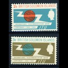 BRITISH SOLOMON ISLANDS 1965 SG127-28 ITU CENTENARY SET -  MNH