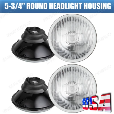 4 piezas 5-3/4 5,75" faros LED redondos carcasa de vidrio para BMW 325i 528i 535i E30 Foto 1 de 4