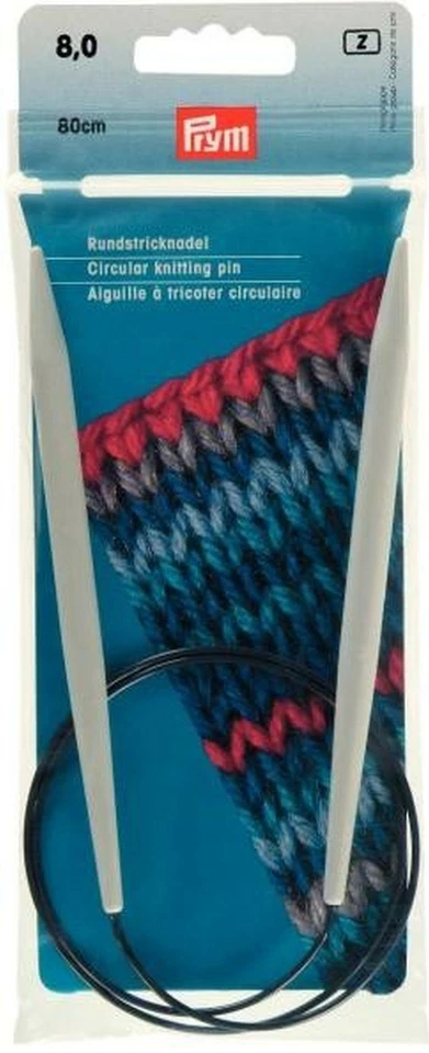 Rundstricknadeln Kunststoff grau 80 cm - Bild 1 von 1