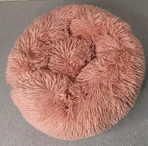 Donut Plush Pet Dog Cat Bed Fluffy Soft Calming Bed Sleeping Kennel Nest XS NEW - Picture 1 of 3