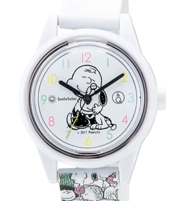 CITIZEN Q&Q Snoopy Charlie Brown Peanuts Watch RP01-806 White Solar Power - Image 1 of 4