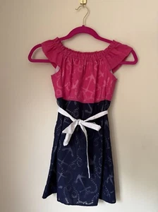 Lilly Pulitzer Kids Pink and Navy Anchor Print Dress Size Medium - Picture 1 of 6