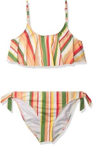 Roxy girls Colorful Party Flutter Set Two Piece Swimsuit, Turf Green Dreaming - Picture 1 of 4