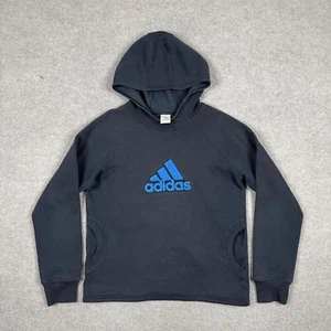 Adidas Hoodie Womens Size M Black Pullover Sweatshirt Performance Hooded Ladies - Picture 1 of 8