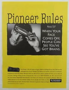 1993 PIONEER Electronics Ad - Detachable Face Car Stereo - Picture 1 of 1