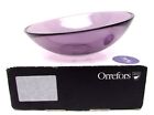 Orrefors Home Mingle Purple Glass Asymmetrical Bowl Dish 7.5" Sweden NEW