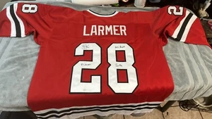 Steve Larmer Signed Jersey Inscribed "83 Calder" & "2xAs" & "1012 Points" (JSA) - Picture 1 of 3