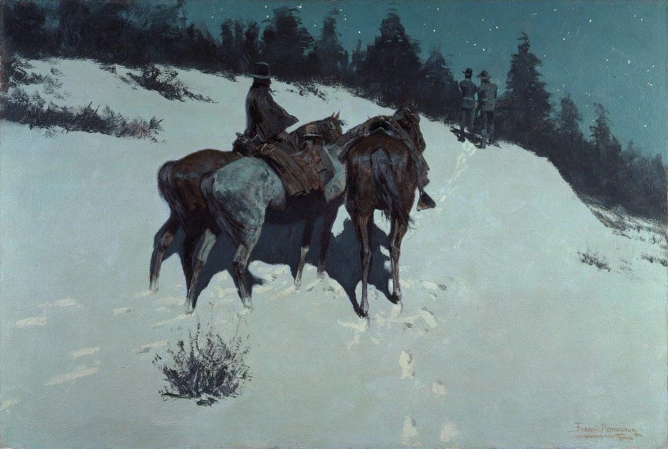 Impresión artística de archivo Frederic Remington A Reconnaissance 1902 17"x 22" Foto 1 de 1