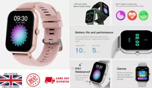 Rosa Nuovi Smart Watch Donna Integrati Marca/Ricevi Chiamata Fitness Universali - Foto 1 di 23