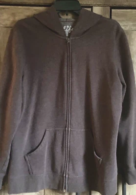 Made For Life Women’s XL Brown Hoodie Sweatshirt Full Zip Cotton Blend Pockets - Image 1 of 4