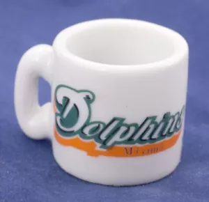 NFL Miniature Coffee Mug Miami Dolphins Fan Collectible Ornament Vintage - Picture 1 of 3