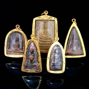 Phra Benjapakee Somdej, Rod, Nang Phaya, Phong Supan, Somkor Thai Buddha Amulet - Picture 1 of 7