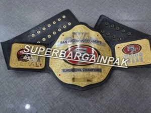 San Fransisco SF 49ERS Super Bowl Champion Wrestling Championship Belt 2mm Brass - Picture 1 of 8