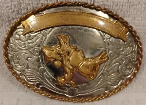 Vintage::::National Western Stock Show: Bucking Bronco Belt Buckel (Drewer Kept) - Picture 1 of 1