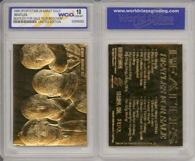 *Lote de 5* BEATLES * A LA VENTA * TARJETA DE ORO 23KT ORIGINAL - GEMA GRADUADA - COMO NUEVA 10 Foto 1 de 2