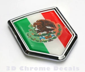 Mexico Flag Mexican Emblem Chrome Car Decal Sticker - Imagen 1 de 3