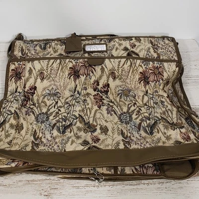 Vintage Jordache Floral Tapestry Garment Bag Travel Vacation - Image 1 of 4