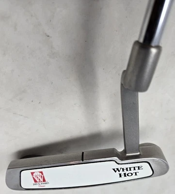 Odyssey White Hot #1 John R Wooden Classic 35” Blade Putter RH W Cover Golf Club - Image 1 of 4