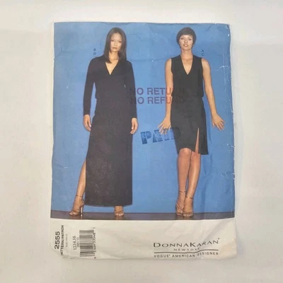 Y2k Vogue Designer Sewing Pattern 2555  DKNY donna Karan Skirt Top Size 12-16 - Image 1 of 4