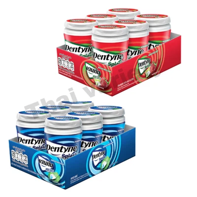 Goma de mascar Dentyne Splash fresa lima hipermenta sin azúcar 24 pastillas x 6 Foto 1 de 4