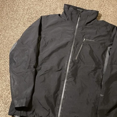 Used Patagonia Hard Shell Powder Blue Jacket Gore Tex Black Men’s XL Outerwear - Image 1 of 4