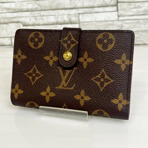 Monedero Louis Vuitton Monograma Viennois Dos Pliegues Marrón Compacto De Japón - Imagen 1 de 12