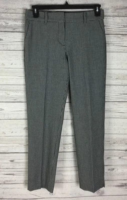 Pantalones al tobillo Talbots Hampshire para mujer talla 4 negro gris pata de gallo elásticos Foto 1 de 4