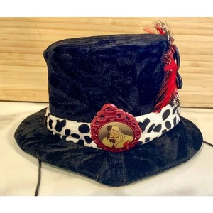 New Disney Parks 101 Dalmatians CRUELLA DeVIL Mini Top Hat NWT - Picture 1 of 9
