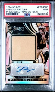 2024 Panini Select Spencer Rattler Prime Selections Patch Auto PSA 9 RC - Picture 1 of 1