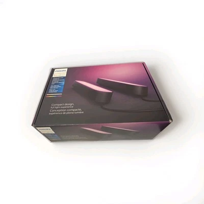 Philips Hue Play Blanco y Color Luz Inteligente Paquete de 2 Kit Base Negro Foto 1 de 4