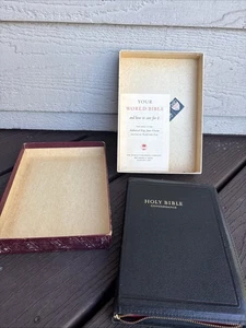 Vtg Holy Bible Red Letter Edition King James Version Concordia World + Box - Picture 1 of 6