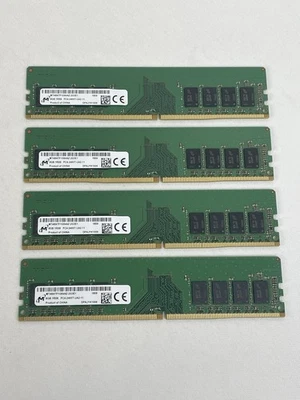 Lote de 4 - Micron 8GB 1RX8 PC4-2400T MTA8ATF1G64AZ-2G3E1 (4x8GB) 32GB Total Foto 1 de 3