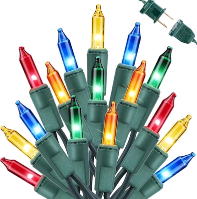 Multicolor Christmas Lights, 12.5Ft 50 Count Incandescent Christmas String Light - Image 1 of 4