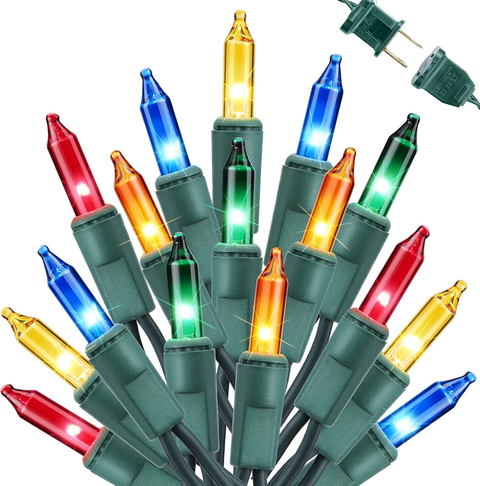 Multicolor Christmas Lights, 12.5Ft 50 Count Incandescent Christmas String Light - Image 1 of 4