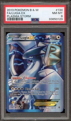 Pokemon Lugia EX Plasma Storm Full Art #134 PSA 8 - Image 1 of 2
