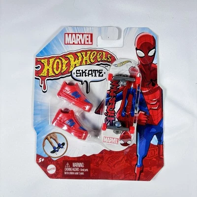SPIDER-MAN Hot Wheels Mattel Marvel Spiderman Skate Finger Skateboard - Image 1 of 2